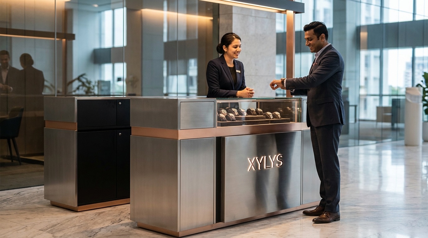 Lobby counter, close view